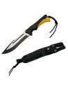 Third tactical knife yellow-black handle