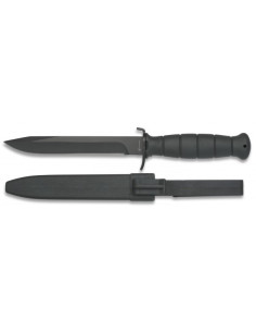 Black knife handle and ABS sheath