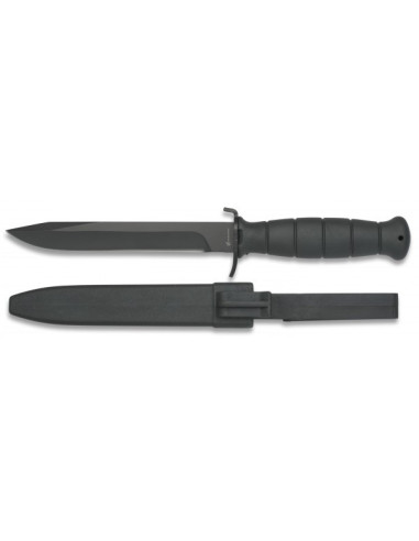 Black knife handle and ABS sheath