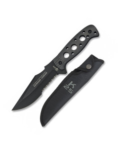 Tactical knife with sheath, blade 13.5 cms.