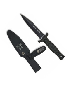 Tactical knife with sheath, blade 12.5 cms.