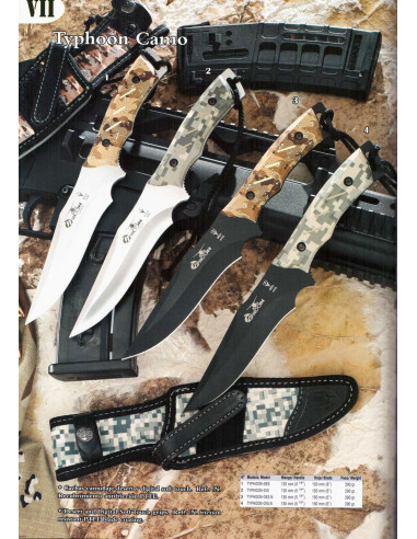 Typhoon Camo knives by Muela