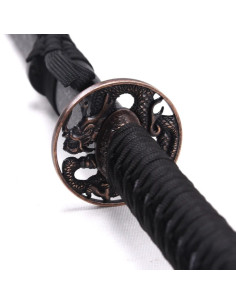 Ornamental katana dragon tsuba with scabbard 2