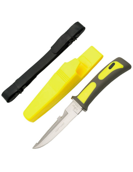 Neptune diving knife, yellow-black