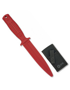 Rubber knife for training, red