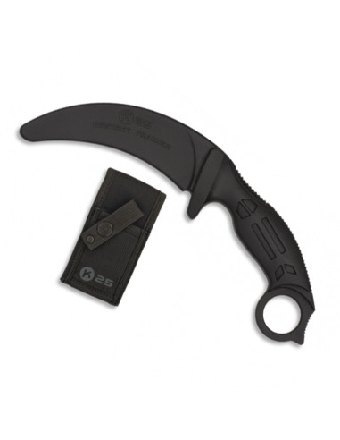 Training knife curved blade K25 black