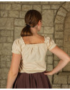 Kalina medieval blouse, cream color, in cotton