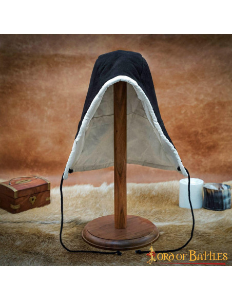 Medieval crepe with laces - black