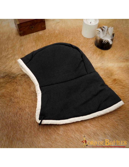 Medieval crepe with laces - black