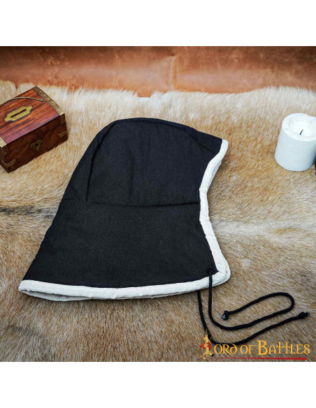 Medieval crepe with laces - black