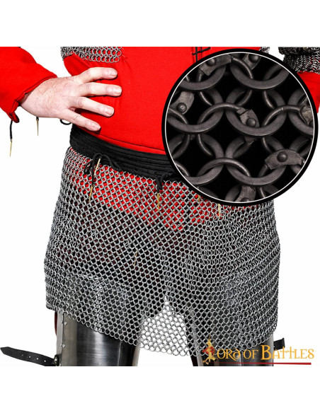 Medieval skirt in chainmail riveted...