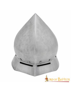 Medieval helmet, teapot type, old finish, XV century