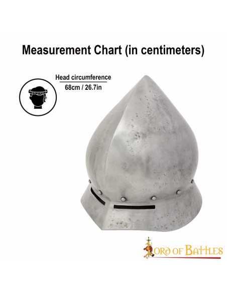 Medieval helmet, teapot type, old...