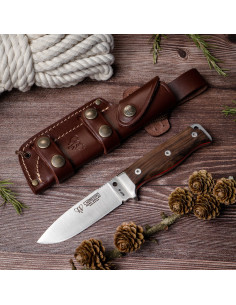 Cudeman MT-5 knife with walnut handle