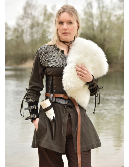 Ylva Viking Women's Tunic - olive green Ylva Viking Women's Tunic - olive green