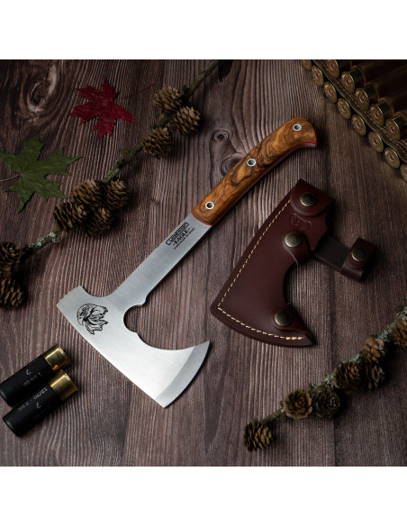 Eagle axe, olive wood handle