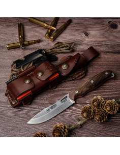 Cudeman Ness Wolf walnut knife, COMPLETE