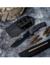 Green Beret Cadet Kydex hunting knife, blackened blade