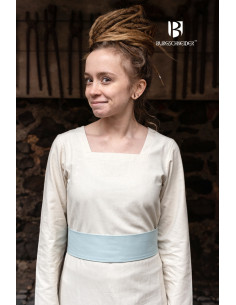 Sieglinde adjustable medieval belt, ice blue
