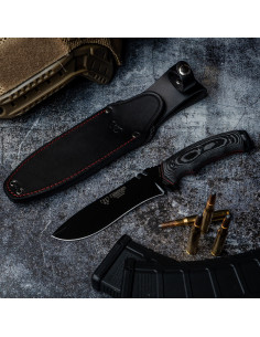 Cadet Green Beret tactical knife, micarta handle