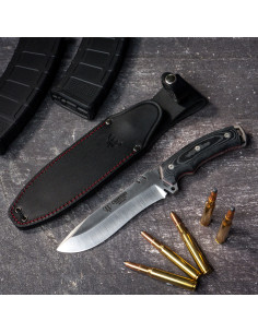 Cadet Green Beret hunting knife, black micarta