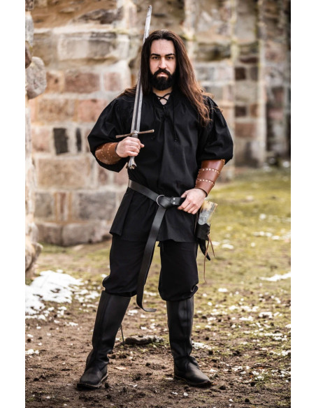 Ulrich model medieval shirt, black color