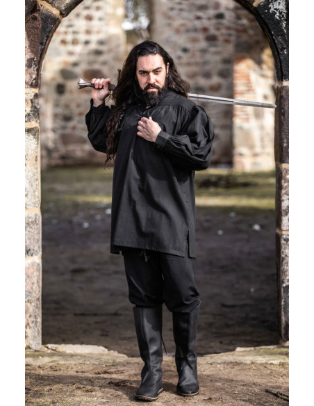 Ulrich model medieval shirt, black color