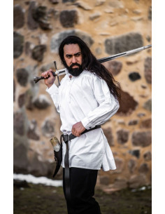 Ulrich model medieval shirt, white color
