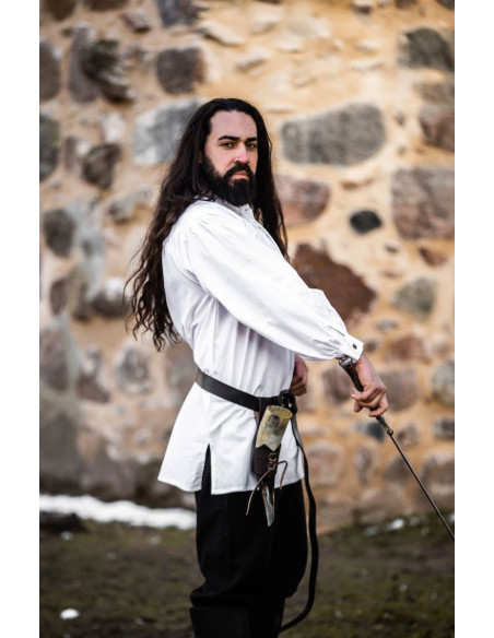 Ulrich model medieval shirt, white color