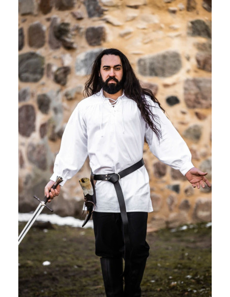 Ulrich model medieval shirt, white color