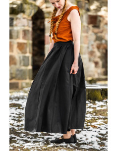 Medieval skirt Konstanze model, black cotton