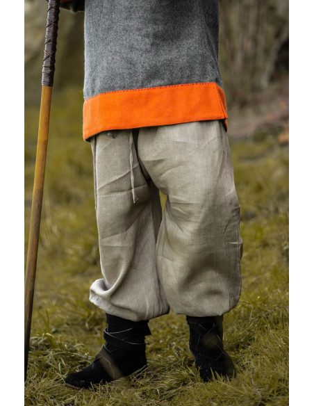 Roland model wool Viking tunic, gray