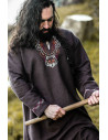 Viking tunic with Freki embroidery, brown