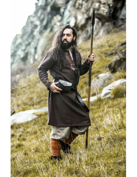 Viking tunic with Freki embroidery,...