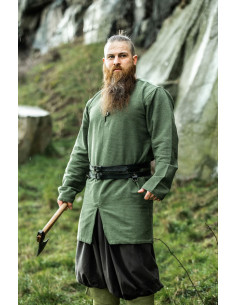 Viking tunic model Balduin, cotton Green
