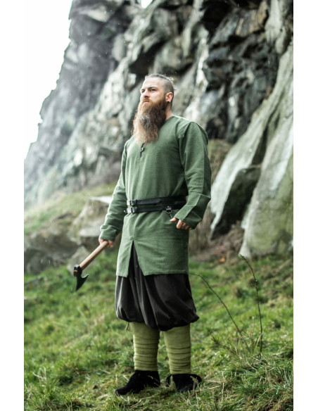 Viking tunic model Balduin, cotton Green