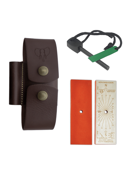 Flint and sharpening stone kit with...