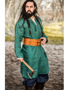 Halvar Linen Viking Tunic Green