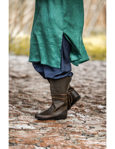 Halvar Linen Viking Tunic Green