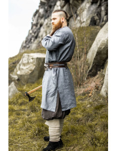 Halvar Linen Viking Tunic Gray