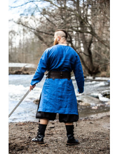 Halvar Linen Viking Tunic Blue 2