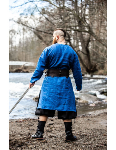 Halvar Linen Viking Tunic Blue ⚔️ Medieval Shop