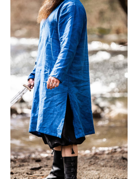 Halvar Linen Viking Tunic Blue