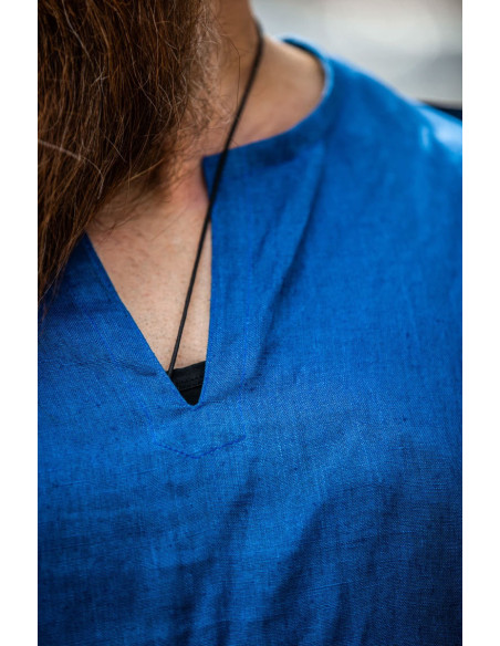 Halvar Linen Viking Tunic Blue