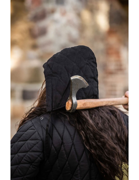 Padded medieval cape Eckwin model, black Padded medieval cape Eckwin model, black