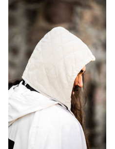 Padded medieval cape Eckwin model, natural white