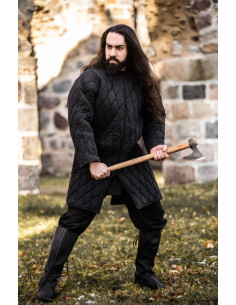 Black padded medieval gambeson, Nils