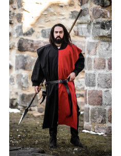 Frojoerick bipart medieval tunic, black-red