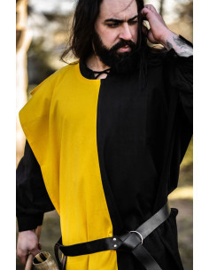 Frojoerick bipart medieval tunic, black-yellow 2