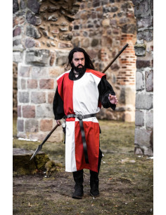 Medieval Tunic Chessboard, white-red